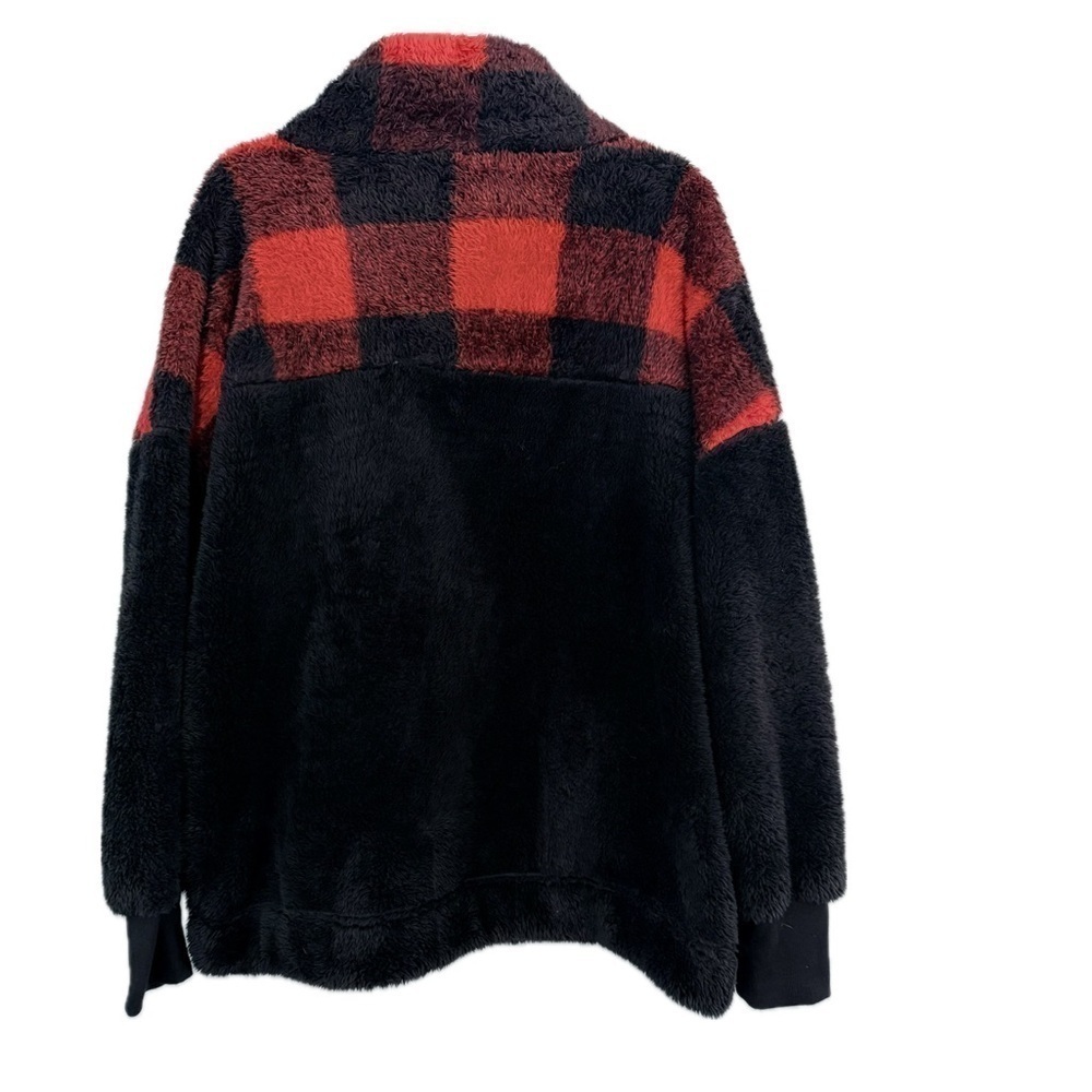 LuLaRoe Sherpa Jacket 1/4 Zip Cozy Warm Large Bust 53” - 60” Length 28” - Picture 6 of 7